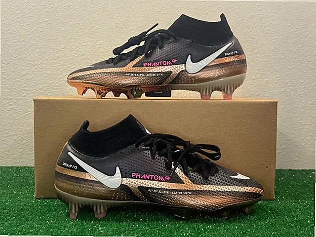 5 Men/6.5 Women - Nike Phantom GT 2 Elite FG DF Black Gold Soccer Cleats NEW