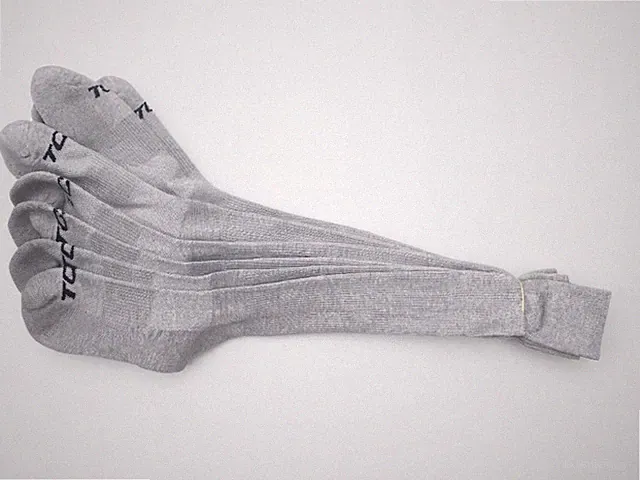 5 Pairs - Womens TCK Sports Socks Thigh High Grey Softball Soccer