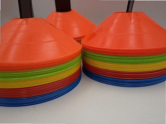 50 Pcs Training Cones for Soccer Football Agility Speed Footwork Drills Set