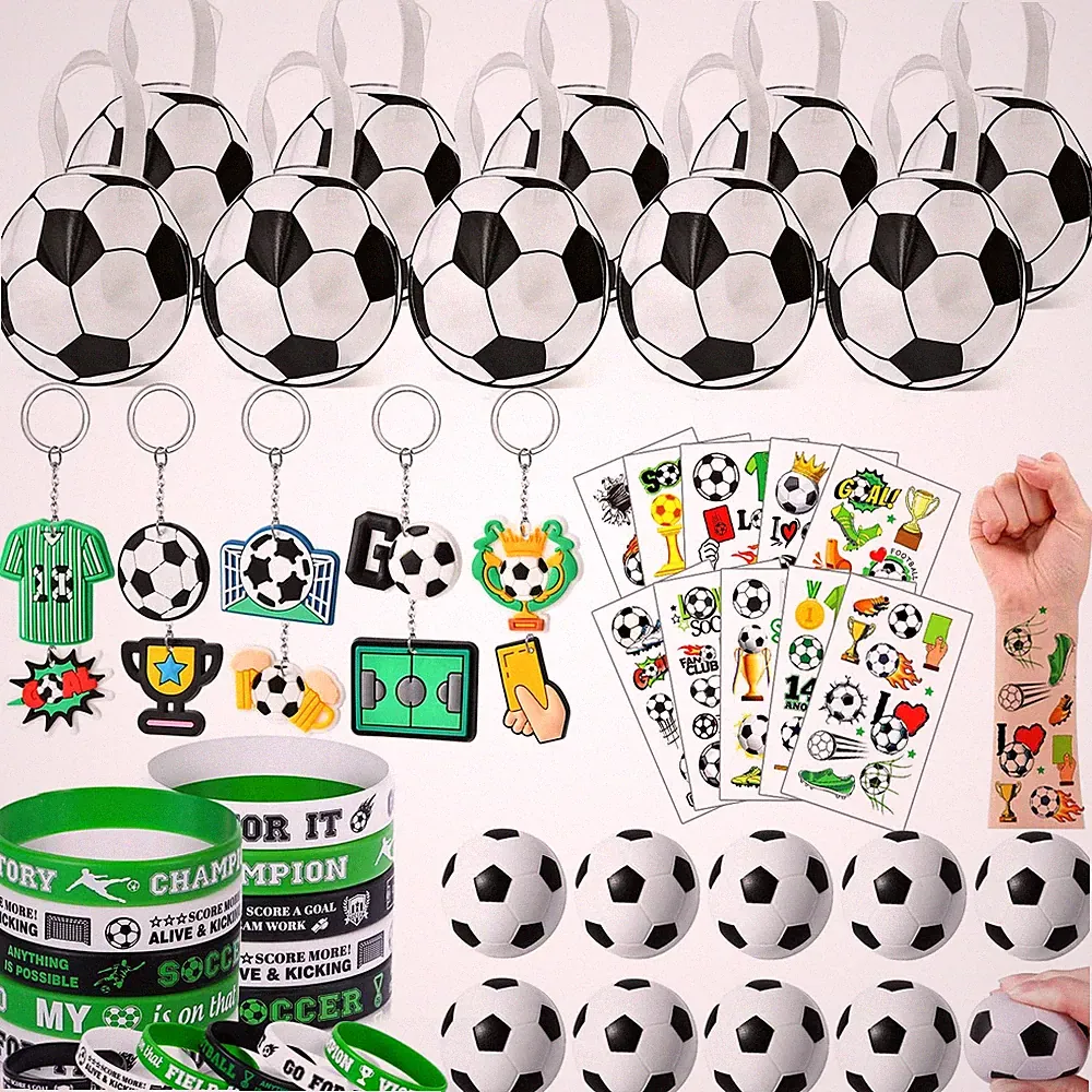 50pcs Soccer Party Favors Sports Birthday Supplies with Soccer Goodie Bags Mi...