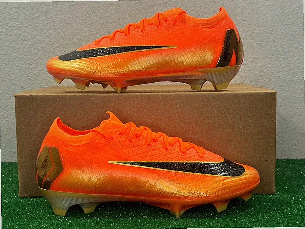 6.5 Men/8 Women - Nike Mercurial Vapor 16 Elite FG Deja Vu Orange Soccer Cleats
