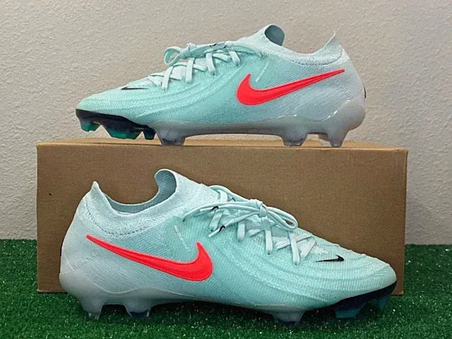 6 Men - Nike Phantom GX 2 Elite FG Mint Blue Soccer Cleats