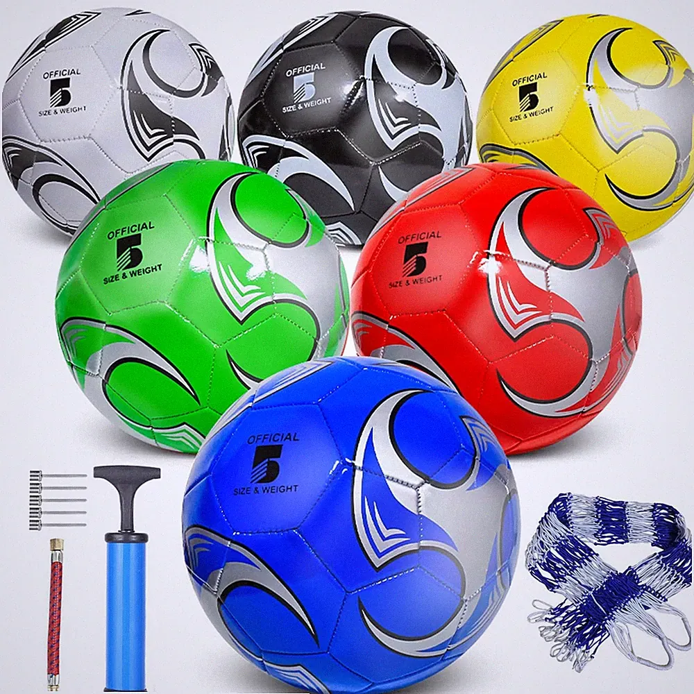 6 Pack Size 4 Soccer Balls for Training & Matches – Official Size & Weight, I...