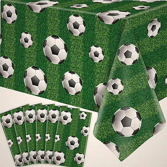 6 Pack Soccer Party Tablecloth Sports Tablecloth Sport Rectangular Plastic Ta...