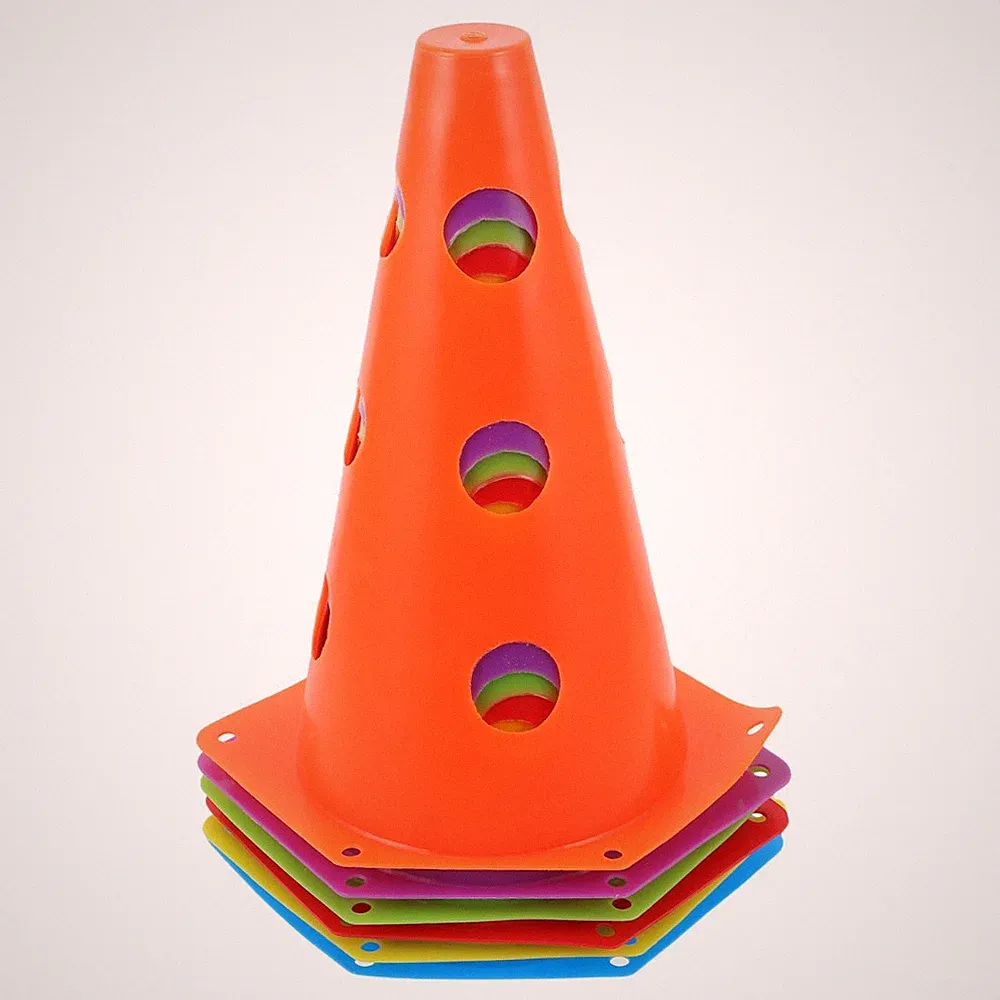 6 Pcs Football Agility Training Cones Soccer with Holes Field Marking Colorful