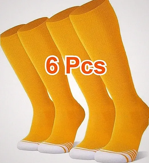 6 Pcs Gold Baseball Soccer Softball Socks Knee High Sport Socks for Adults Kids