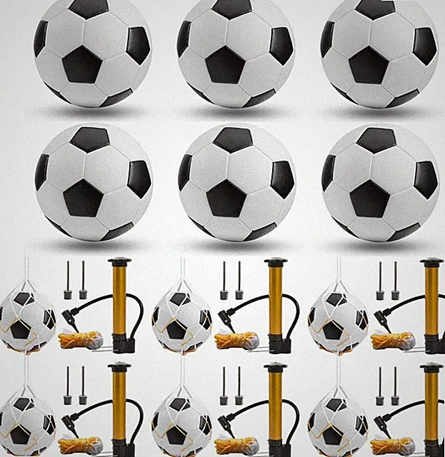 6 Pcs Operation Christmas Soccer Ball Bulk with Pump Needles,Size 5/4/3 Sport...