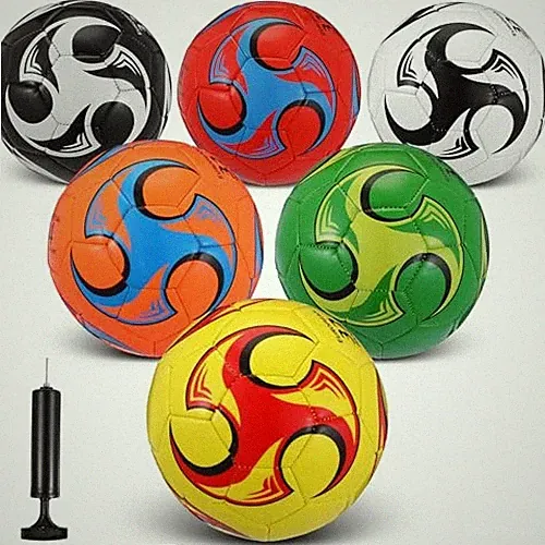 6 Pcs Soccer Ball Bulk with Pump Size 5/4/3 for Indoor Outdoor Sport Size 4