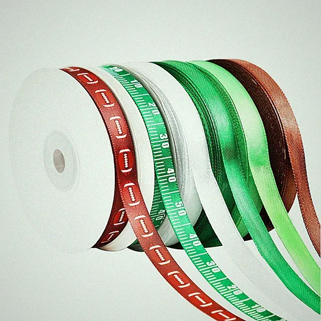 6 Rolls Football Ribbons Crafting Green Brown 3/8" Bow Sports Gift Wrap