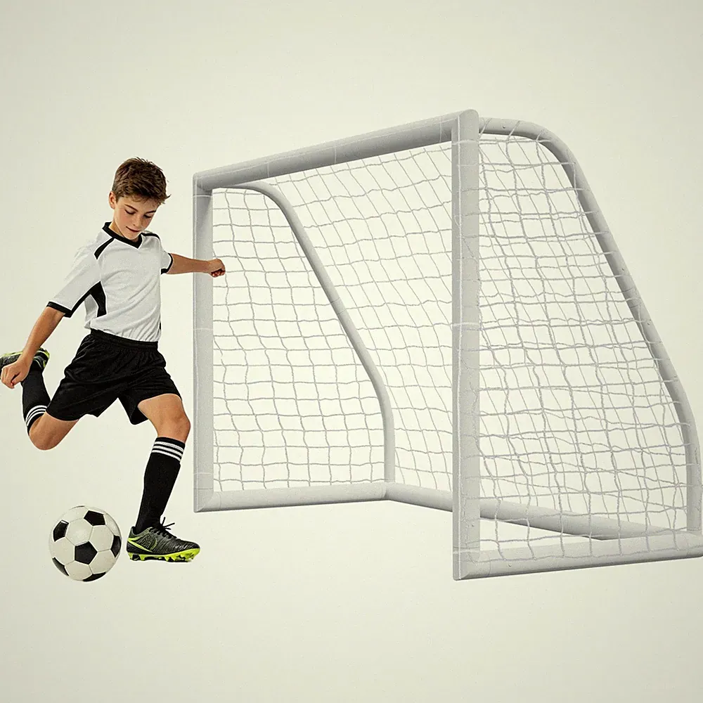 6' x 4' Soccer Nets for Backyard Portable Training Equipment PVC Soccer Goals