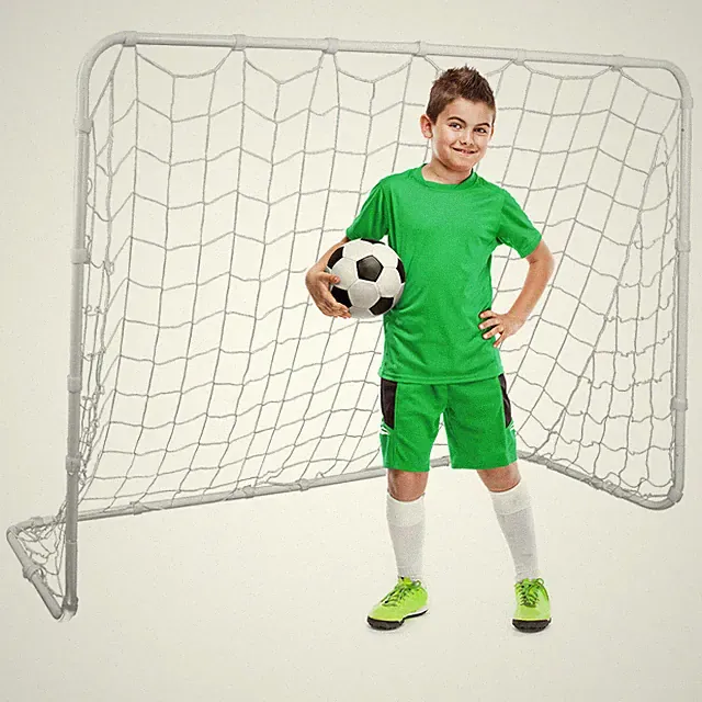 6x4Ft Soccer Goal Portable Steel Soccer Goal w/Net for Backyard Sports Training