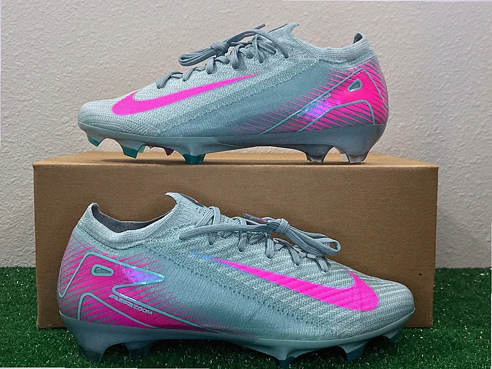 7 Men/8.5 Women - Nike Zoom Mercurial Vapor 16 Elite FG Blue Pink Soccer Cleats
