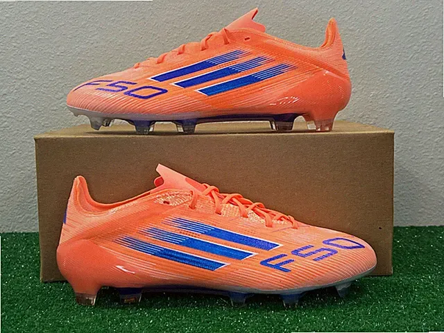 7 Men/8 Women- Adidas F50 Elite FG Orange Blue Soccer Cleats Blaze Pack NEW