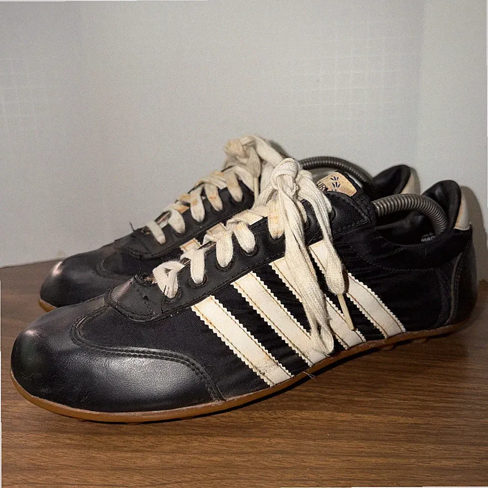 70s 80s Vtg Mercury Sport Soccer Cleats Shoes 4 Stripe Lace Up Adidas Replica 9