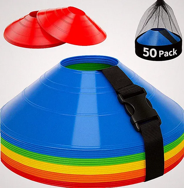 75/50/25 Pack, Pro-Grade Soccer Training Cones Set, Durable Agility Soccer Cones