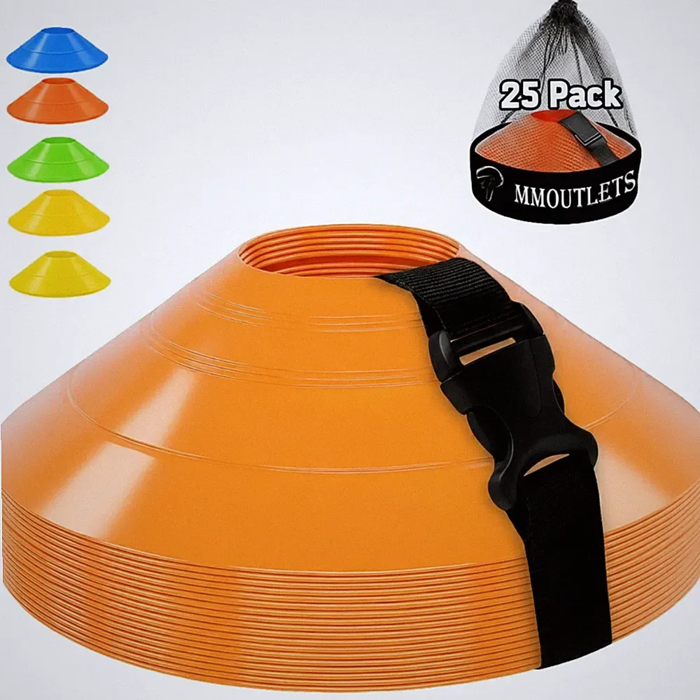 75/50/25 Pack, ProGrade Soccer Training Cones Set, Durable Agility Soccer Con...