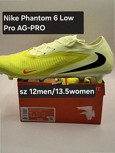 $80 Nike Phantom 6 low AG-PRO sz 12men/13.5women