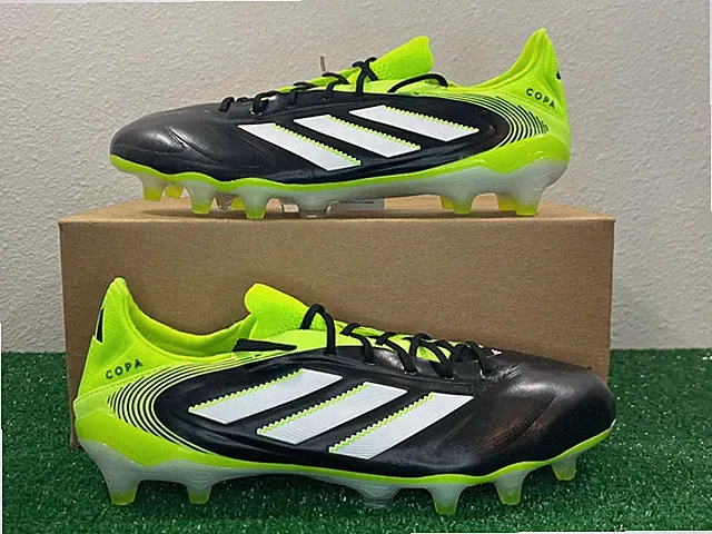9.5 Men/10.5 Women - Adidas Copa Pure 3 Elite FG Black Volt Soccer Cleats NEW