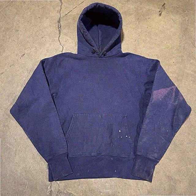 90s Vtg Camber Hoodie Small Blue Mens Gradient Sun Faded Navy Thrashed Grail