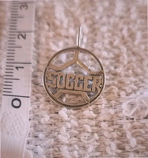 925 Sterling Silver Soccer Ball Charm