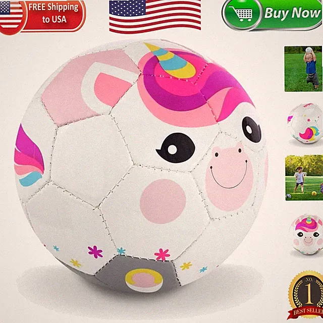 Active Play Sunshine Soccer Ball - Size 1 for Toddlers, Gift Box & Pump Included