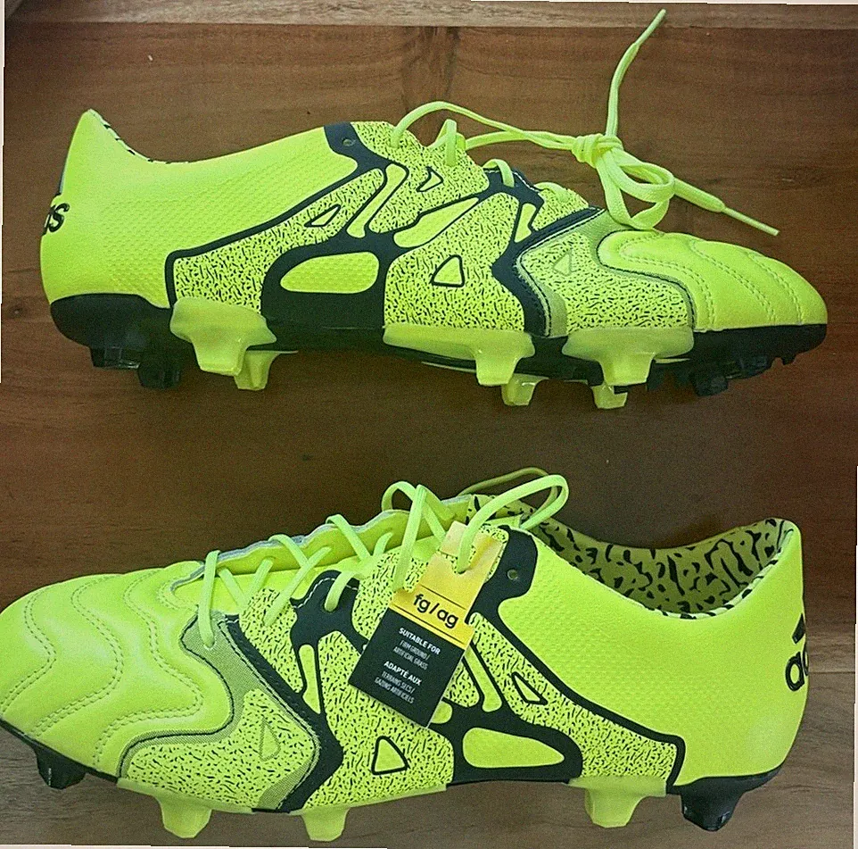 Adidas .1 FG/AG Mens Soccer Cleats X15.1 - Solar Yellow / Black Size 11.5