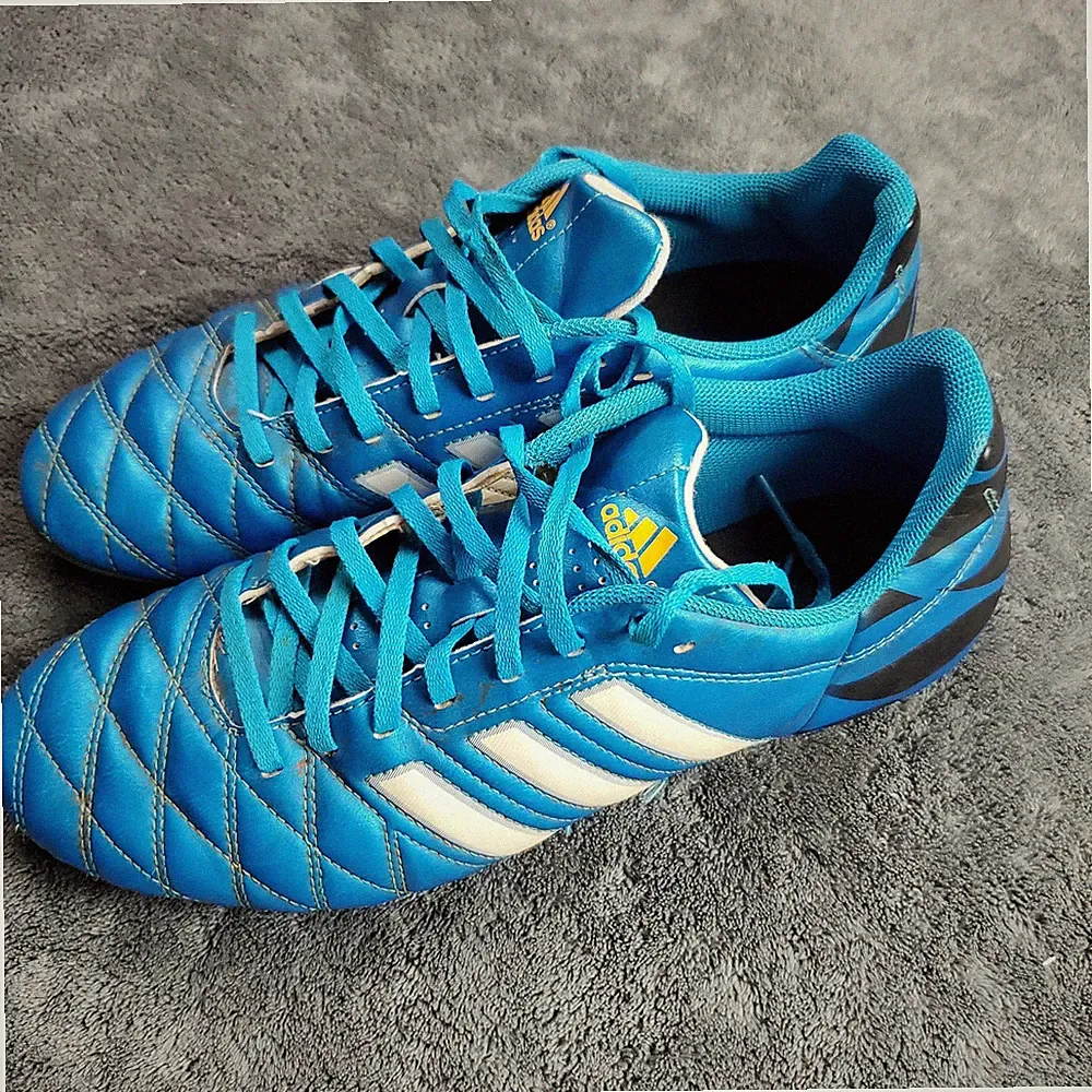 Adidas 11Questra FG Boots Mens 10.5 Solar Blue Soccer Cleats Athletic M29857