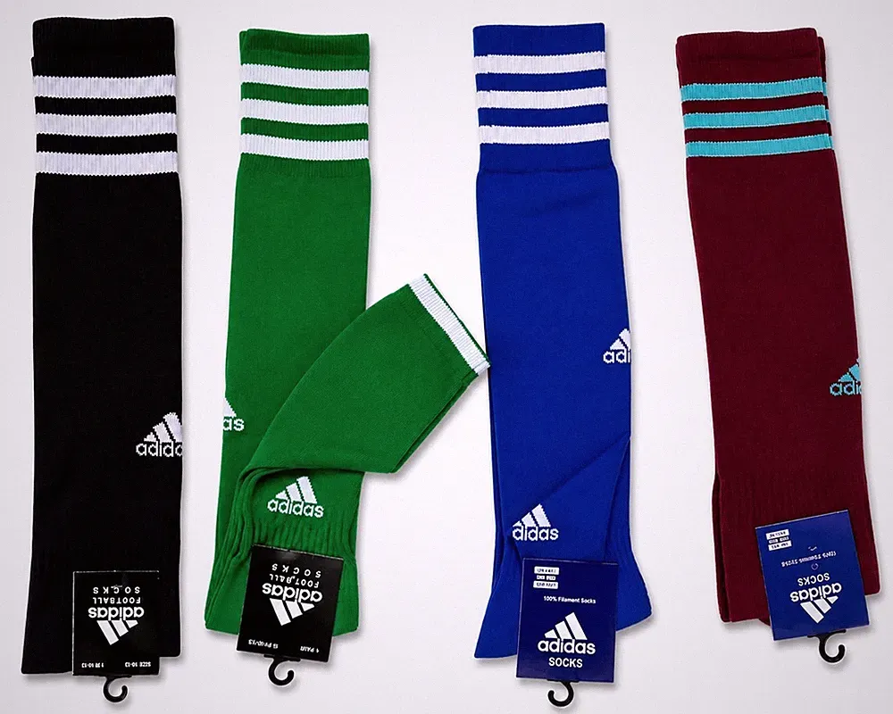 adidas 4 Pack Soccer Football Socks | Team Athletic Sports Socks | Size 10-13