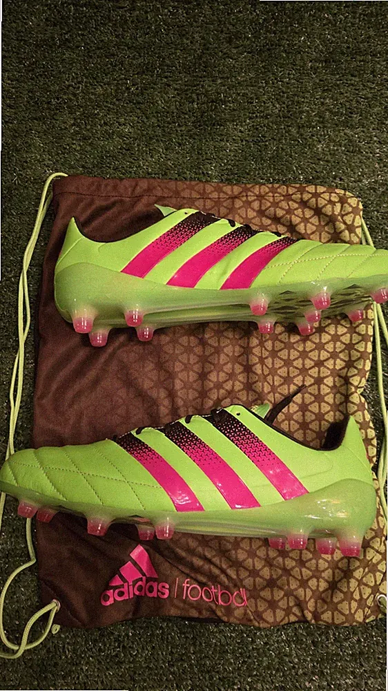 Adidas ACE 16.1 FG/AG Leather Men's Soccer Cleats Green US 9.5 AF5099