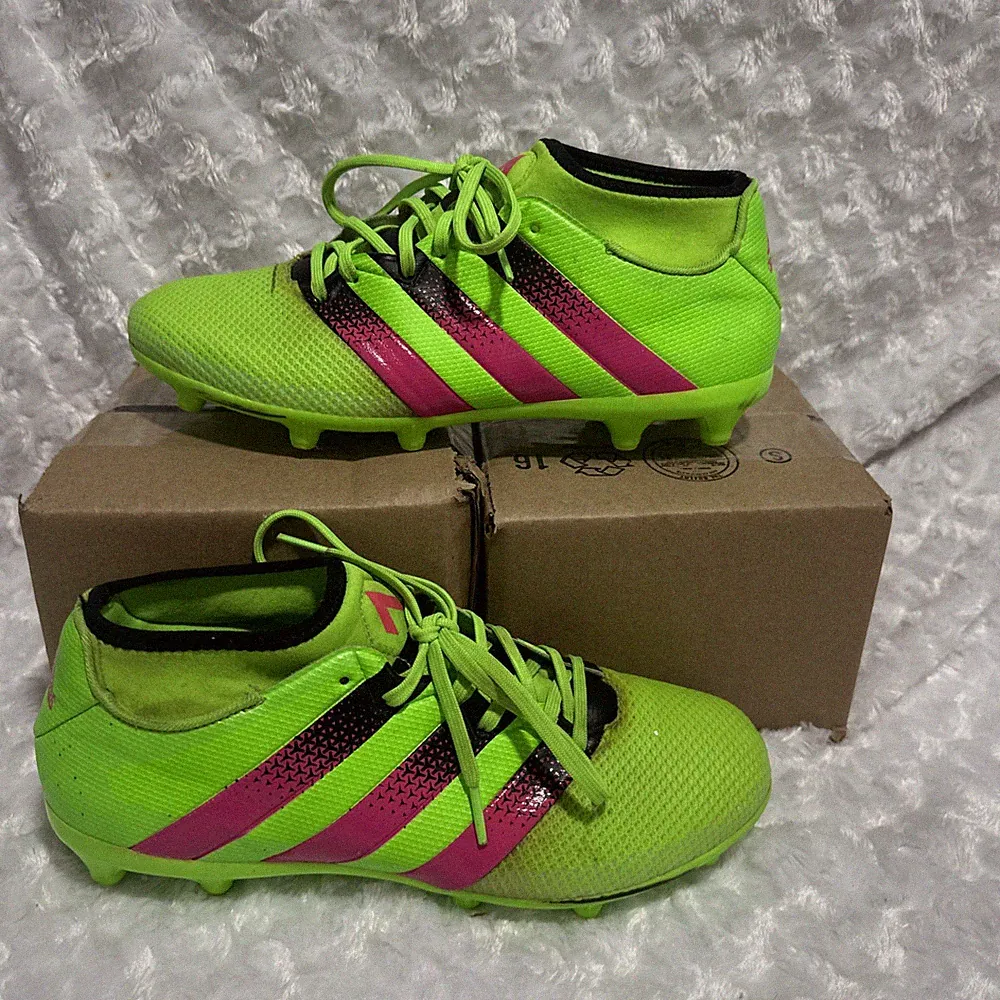 Adidas Ace 16.2 PrimeMesh FG/AG Blue/Green Pink Mens' Soccer Cleats Size 7