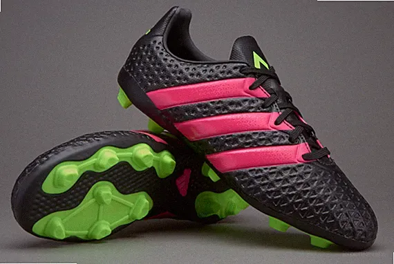 adidas Ace 16.4 FXG Youth Soccer Cleats Shoes Black Green Pink Size 5.5 NEW