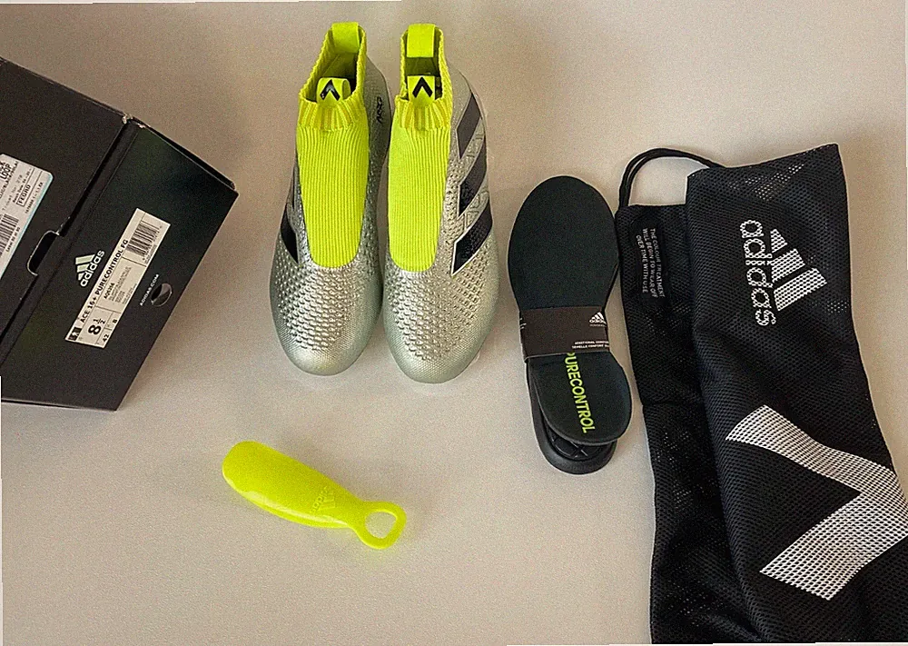 ADIDAS ACE 16+ PURECONTROL FG SOCCER BOOTS CLEATS AQ6356 2016 US 8.5 MENS