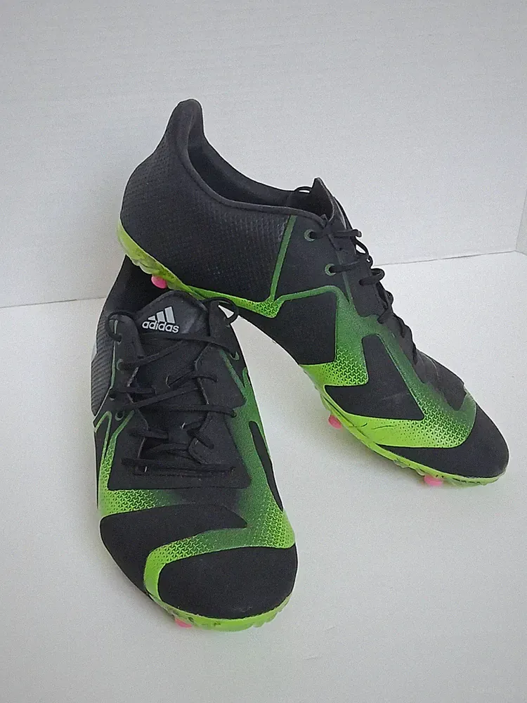 Adidas Ace 16+ TKRZ Soccer Cleats Black Green Men Size 10.5