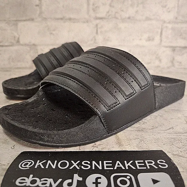 Adidas Adilette Ultra Boost Slides Sandals Triple Black EH2256 Men's Size 9