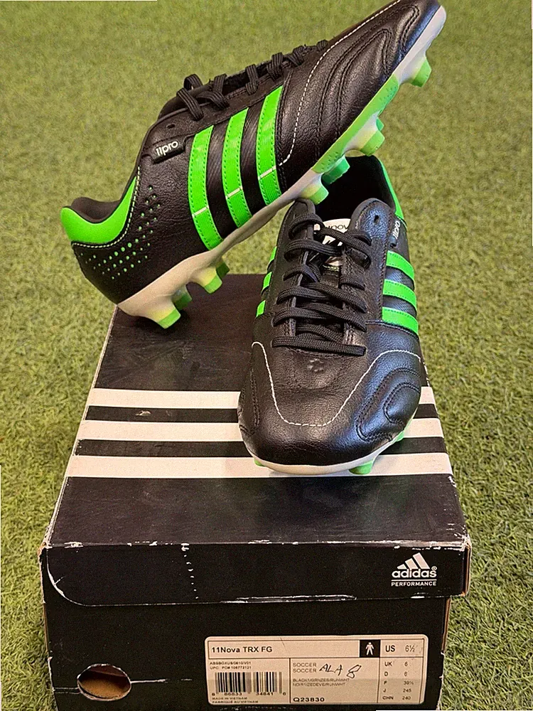 adidas Adipure 11Nova FG Men's Soccer Cleats Black/Green/White
