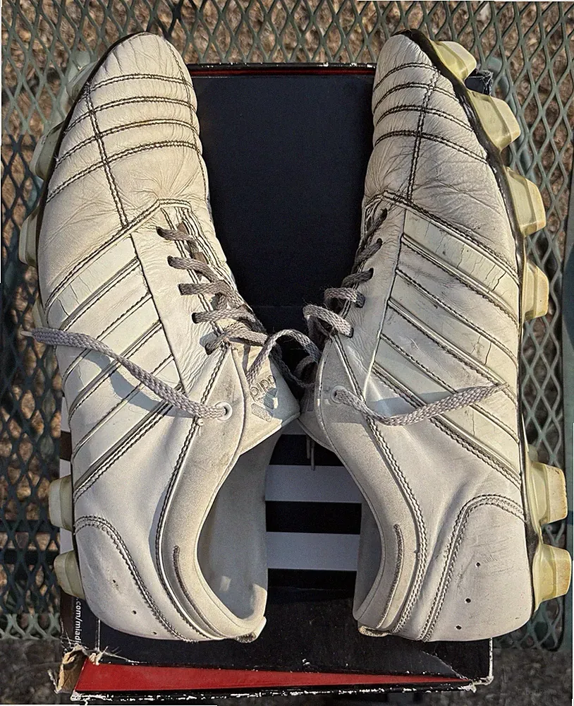Adidas Adipure II Custom White US Size 11.5 Soccer Cleats Kangaroo Leather
