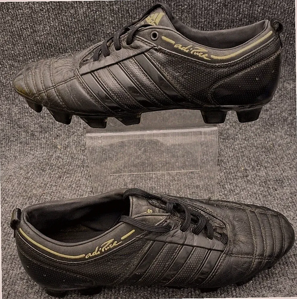 Adidas adiPure II TRX FG Soccer Cleats Men Size 7 Black Gold Leather G00916