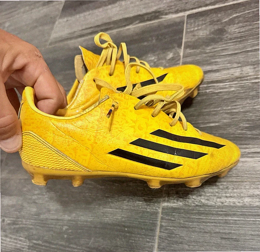 Adidas adizero f30 fg messi m17626 yellow leather soccer cleats shoes Boots