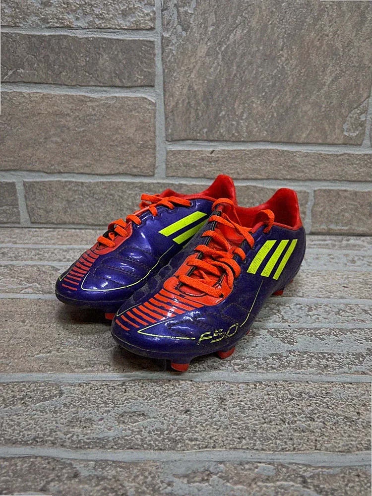 Adidas adizero F50 original FG Soccer Cleats Youth 13.5K Purple Leather