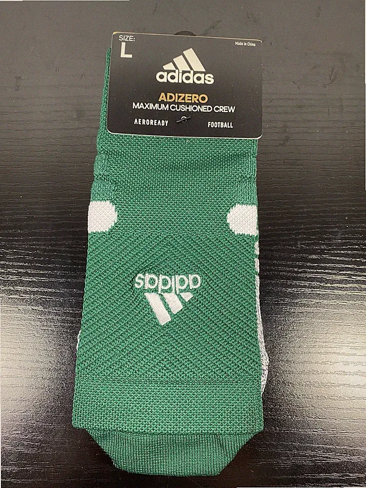 Adidas Adizero Maximum Cushioned AeroReady Football Soccer Crew Socks Green L