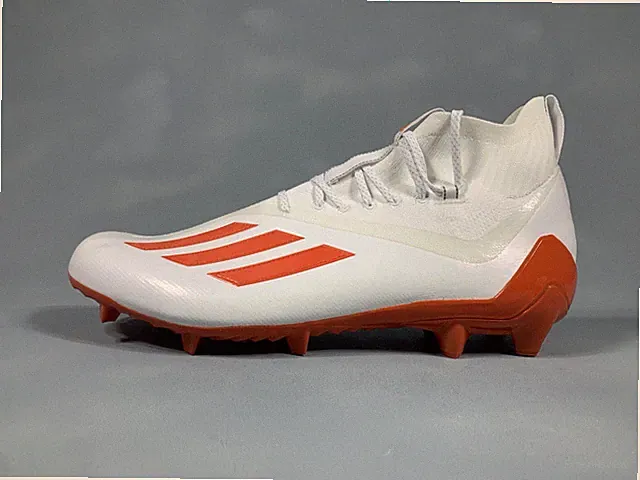 adidas Adizero Primeknit Football Cleats Orange White GZ0422 Men Size 14