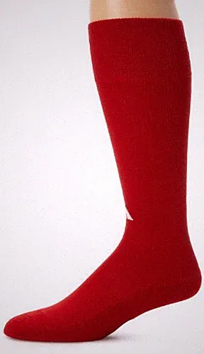 Adidas Adult Field Sock Soccer Sock 321183, Red, Large, Men's Shoe size 9-13