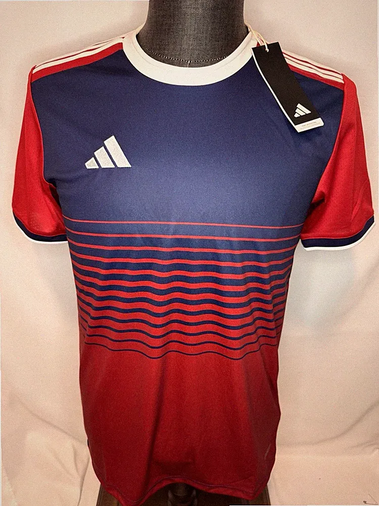 Adidas Aeroready Jersey Shirt Men's Size S Blue & Red USA Soccer