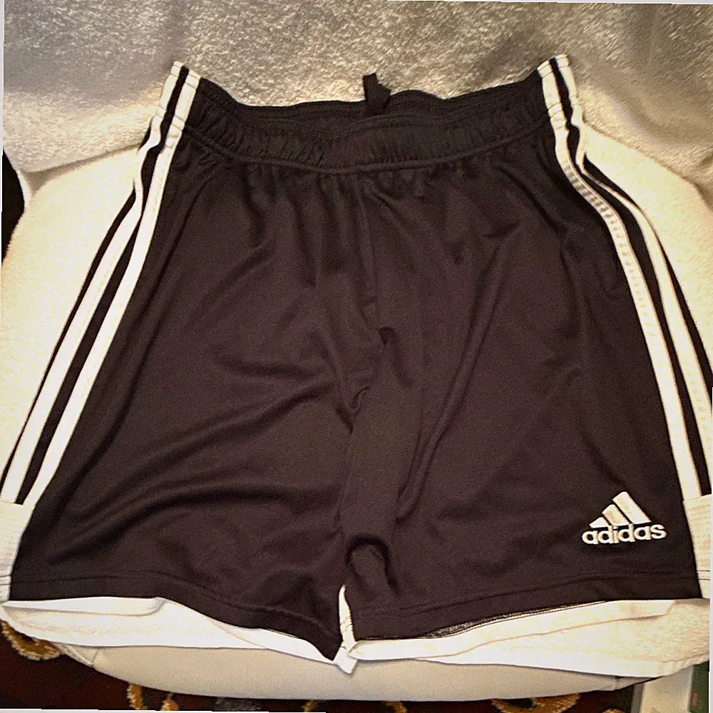 adidas AEROREADY Men's Size L Regular Black/White 3-Stripes Soccer Shorts