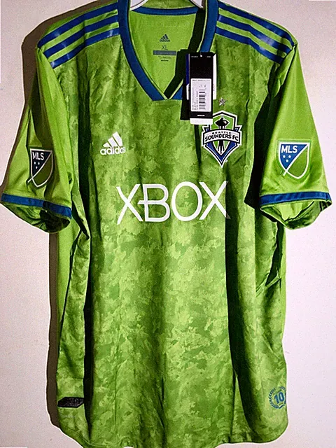 Adidas Authentic MLS Jersey Seattle Sounders Team Green sz L