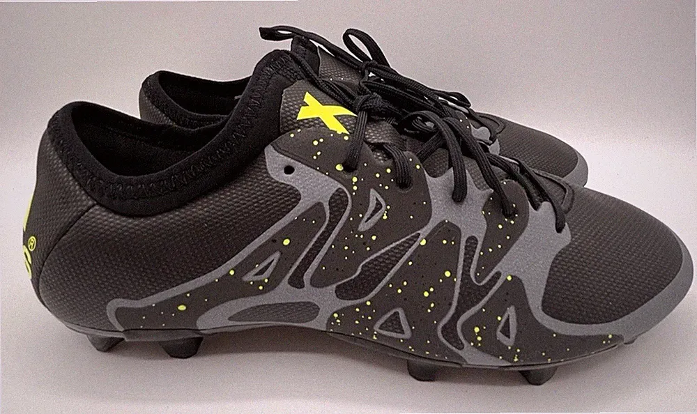 Adidas B26930 X 15.2 FG/AG Men's Soccer Cleats Black Yellow US 7.5