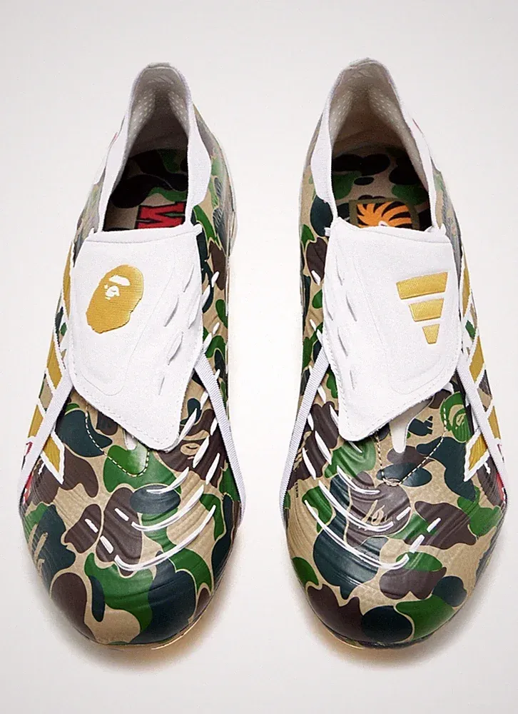 adidas Bape Predator Elite FG Brown Soccer Cleats US Size 7(M), Size 8(WMN)