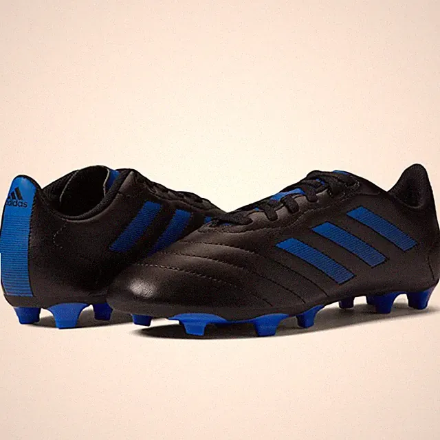 Adidas Big Kids Goletto VIII Firm Ground Soccer Cleats Size 6 Y Black Blue NWOB