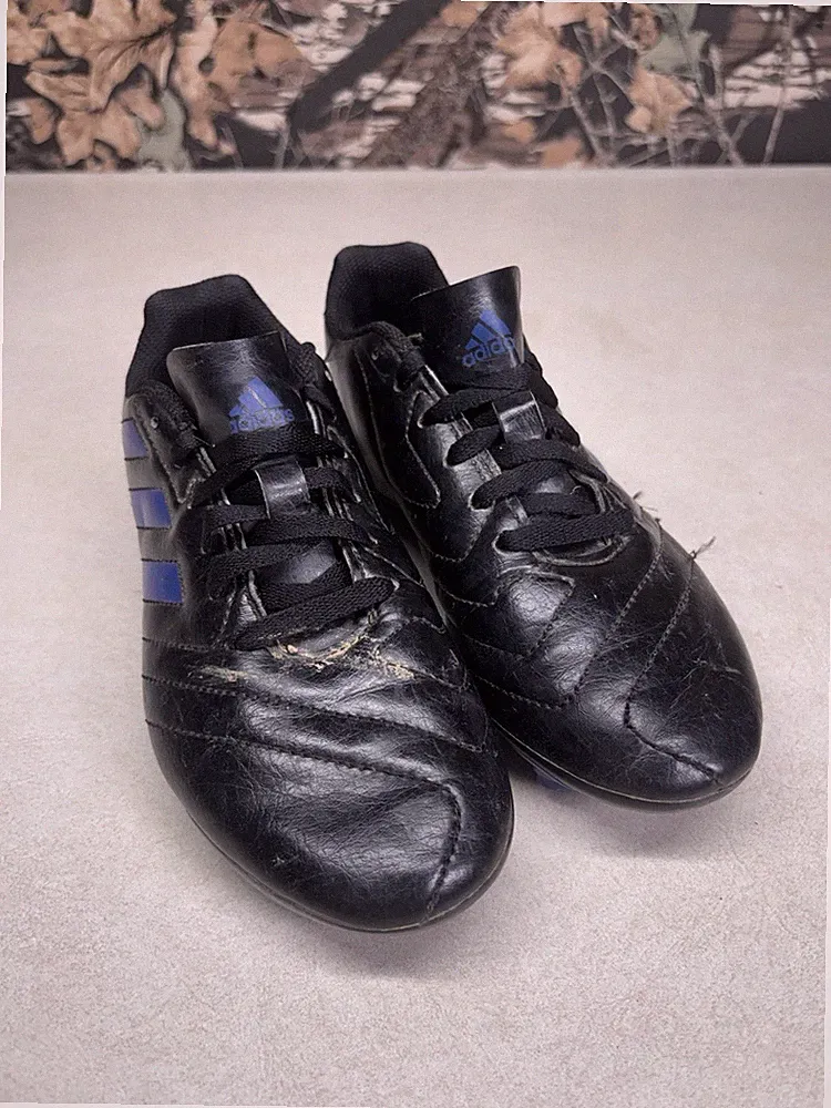 Adidas Black Blue Goletto Soccer Cleats Size 3 Boys FV2894
