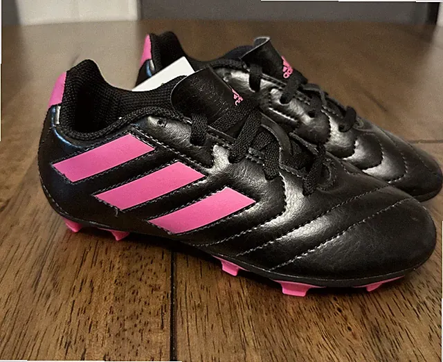 Adidas Black Pink Goletto VIII FG J Soccer Cleats FV2895 Kids Size 12K